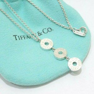 LIKE NEW!! Tiffany & Co. Sterling Silver Triple circle Drop Necklace